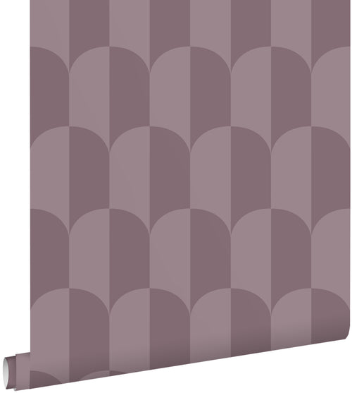 ESTAhome behang art deco bogen paars - 50 x 900 cm - 131234 - vtwonen shop