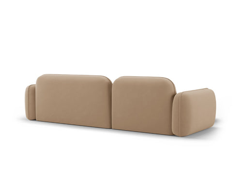 Cosmopolitan Design Modulaire hoekbank links Sydney 4-zits, flueel, zand - 165x275x70cm