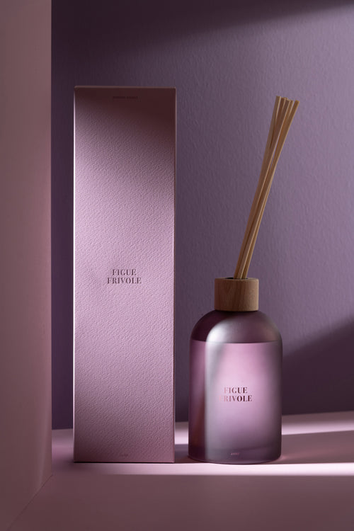 J-Line geurolie + stokjes Accords Essentiels - Figue Frivole - paars - 550 ml - vtwonen shop