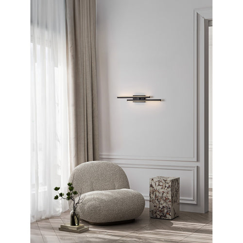 Nova Luce ANTAMA Geïntegreerde LED-wandlamp Sandy Black Triac dimbare LED 12W 510lm 3200K