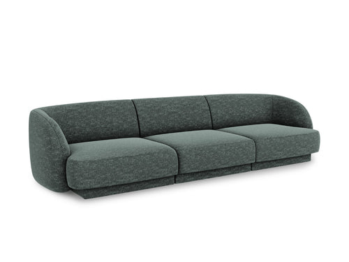 Micadoni Bank Miley 3-zits, chenille, olie - 90x255x70cm