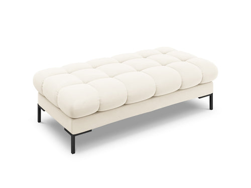 Cosmopolitan Design Bank Bali 2-zits, flueel, lichtbeige - 62x133x40cm
