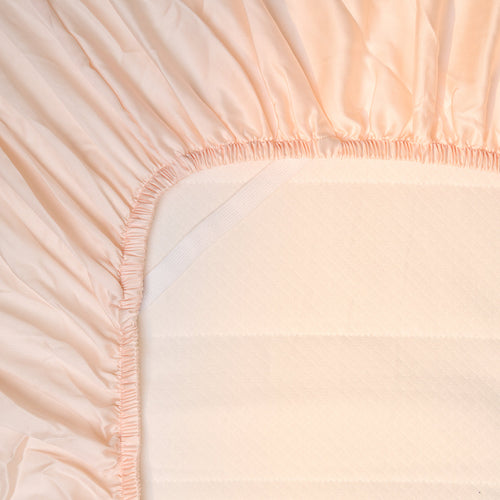 Coco & Cici - TENCEL Sateen Hoeslaken Perzik Wit - Pre-order: 200x210x30 (leverbaar 25 september)
