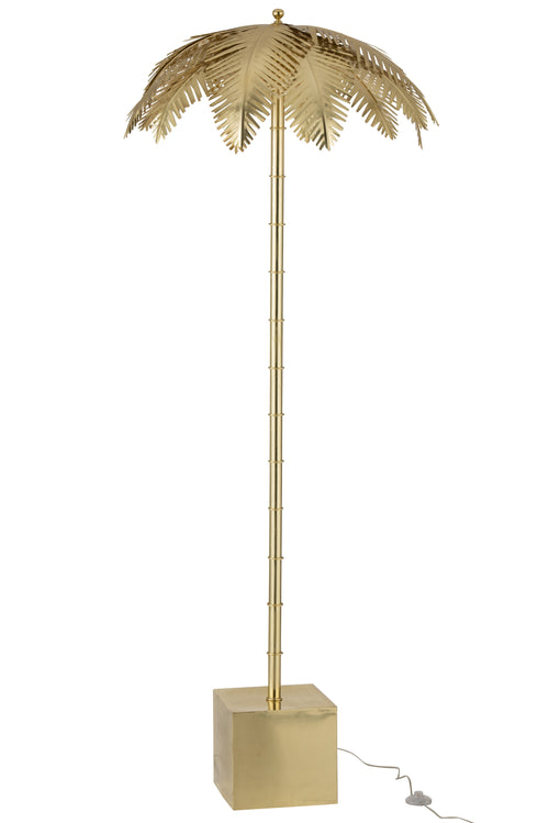 J-Line lamp Staand Kokosbladeren - metaal - goud - vtwonen shop