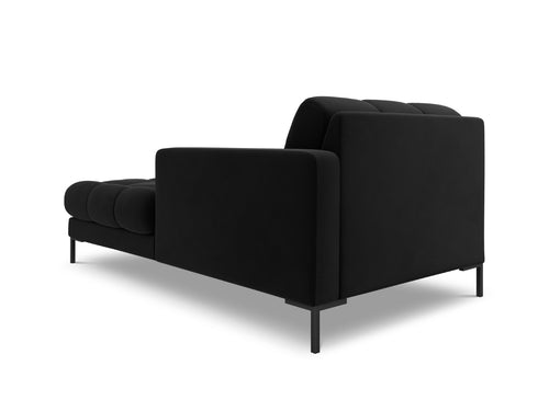 Cosmopolitan Design rechter chaise longue Bali flueel, zwart - 185x102x75cm