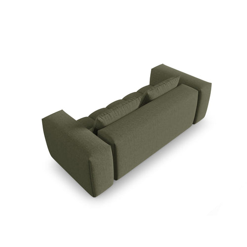 Cosmopolitan Design - Modulaire bank Verona 3-zits, structurele stof donker olijfgroen - 85x200x70cm