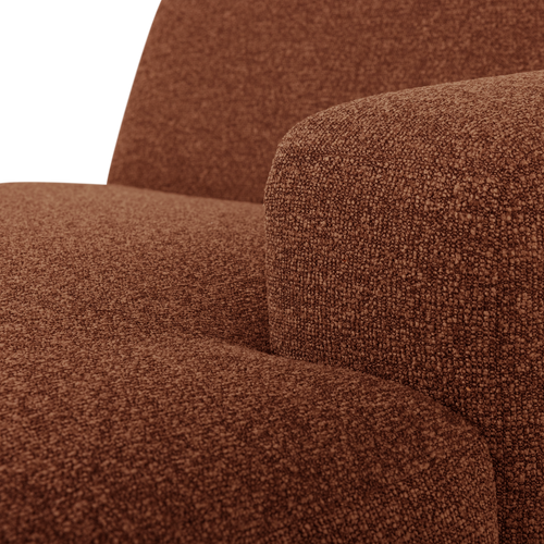 WOOOD chaise longue bank rechts Mojo Base - Bouclé - R.bruin - 74x112x162