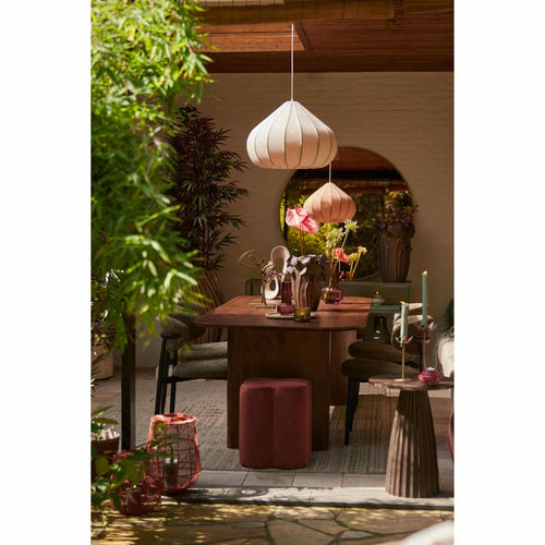 Light & Living poef Nalani - rood - 38x38x45cm - vtwonen shop