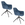 Housecraft Living Wiz Eetkamerstoelen Draaibaar Blauw - Set van 2