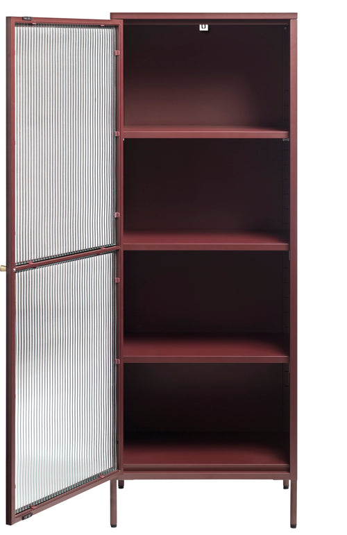 Rebellenclub Vitrinekast Omeo - 160 x 58 cm - Bordeauxrood - vtwonen shop