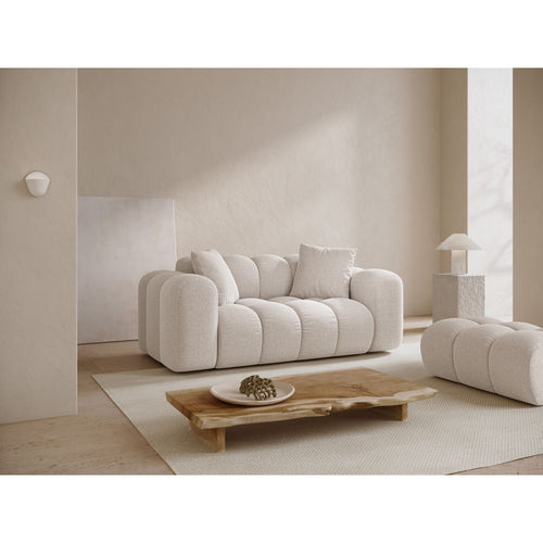 Cosmopolitan Design - Bank Treno 2-zits, chenille lichtbeige - 94x180x70cm