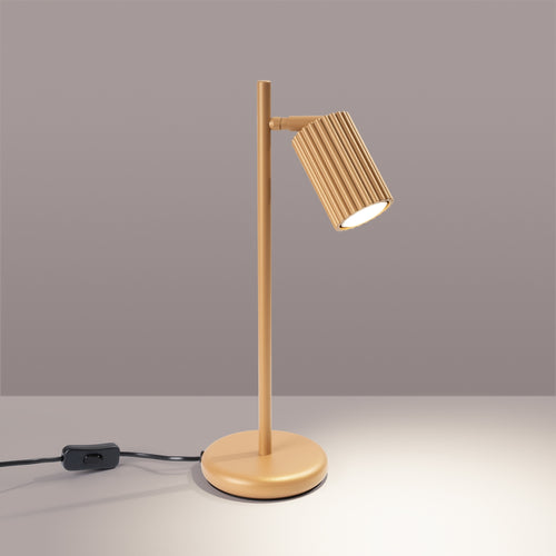 Sollux Lighting Tafellamp KARBON goud - 14,5x19,5x43cm