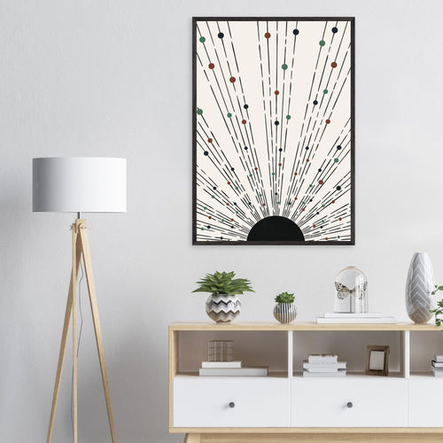 Artfulprints Poster met Lijst Boho wall art - Boho arches II   - 30x40 cm - Meerkleurig