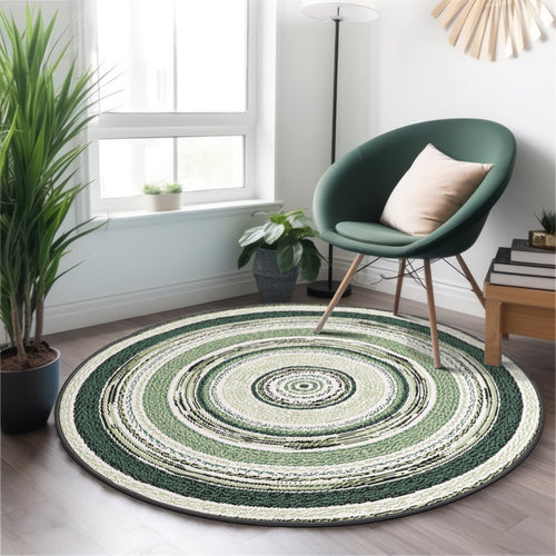 AFK Living vloerkleed Faith - voor binnen en buiten - groen - 120 x 120 cm