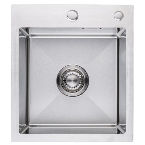 LOMAZOO spoelbak Jack - met kraangat - RVS - 34 cm