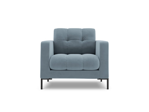 Cosmopolitan Design Fauteuil Bali flueel, lichtblauw - 96x87x75cm