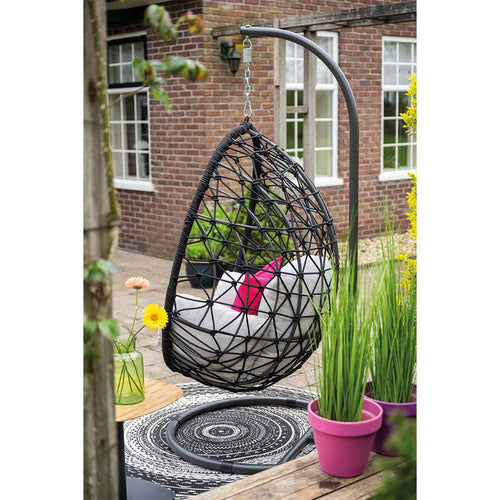 Garden Impressions hangstoel Panama swing egg- rope zwart - vtwonen shop