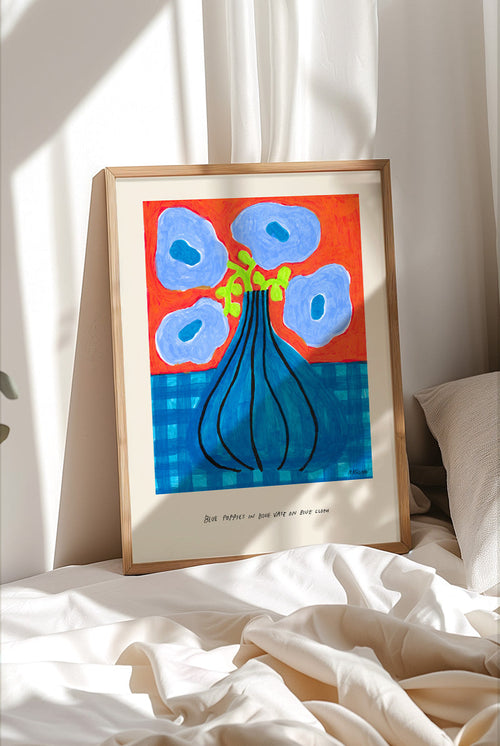 Madelen - Blue Poppies - PSTR studio Kunst Poster - vtwonen shop