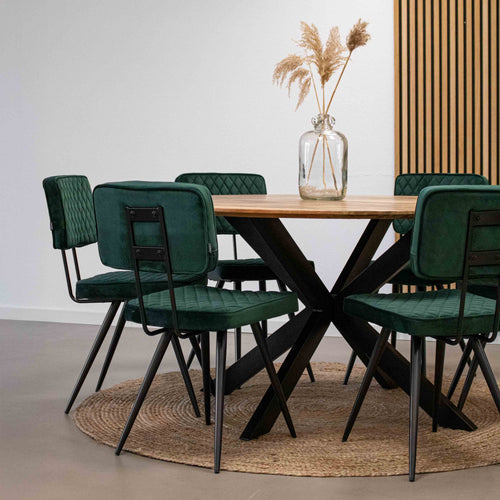 Kick eettafel Jake - 140cm - Bruin