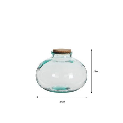 Mica Decorations Olly Vaas - H23 x Ø29 cm - Gerecycled Glas - Transparant