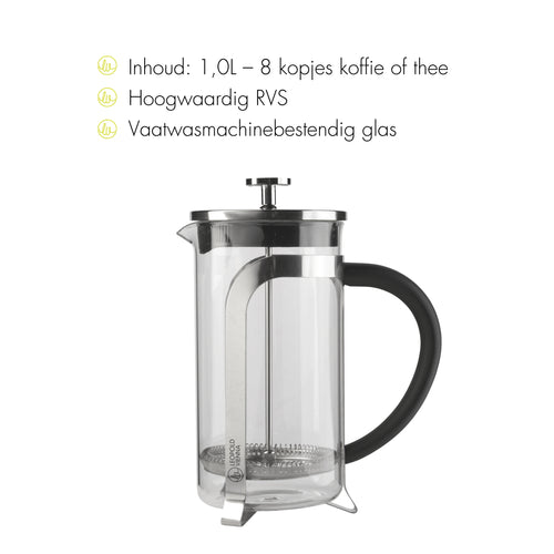 Leopold Vienna - French Press cafetière Shiny 1,0L (8 kopjes) - vtwonen shop