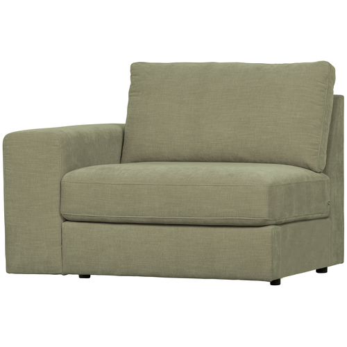 vtwonen 1-zits bank element met arm links Family - Polyester - Groen - 85x115x98