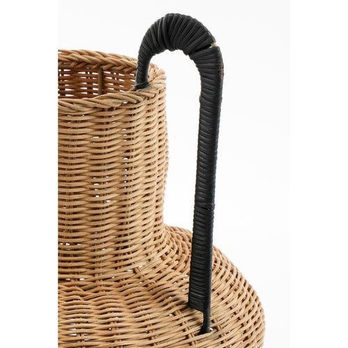 Mica Decorations Loulou Decoratie Vaas - H42 x Ø40 cm - Rotan - Bruin