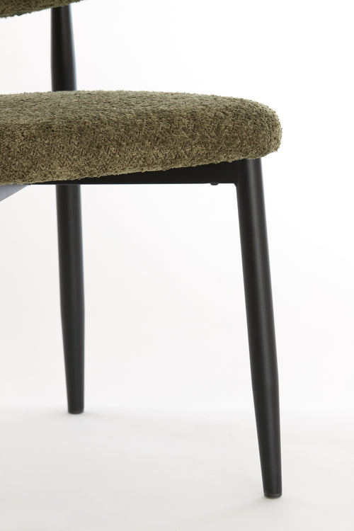 Light & Living eetkamerstoel ENIOLA - 54x52x76cm - groen - Set van 2