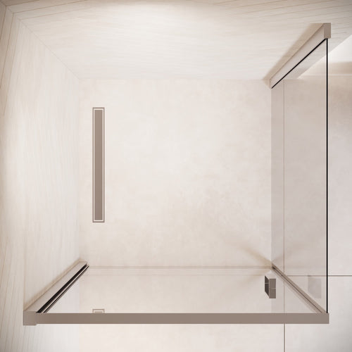 Badplaats Douchecabine Alava 100 x 100 x 190 cm – Chroom – Douchewand met Draaideur