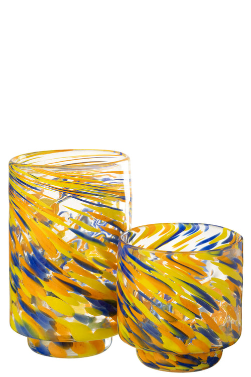 J-Line vaas Arun - glas - mix - large - Ø 15 cm - vtwonen shop