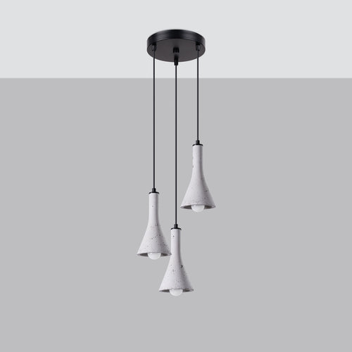 Sollux Lighting Hanglamp REA 3P beton - 27x27x115cm