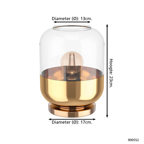 EGLO tafellamp Maryvilla - e27 - 23 cm - goud - vtwonen shop