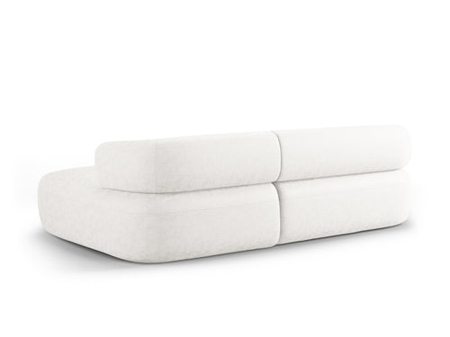 Micadoni rechter hoekbank Jenny 5-zits, chenille lichtbeige - 145x225x73cm