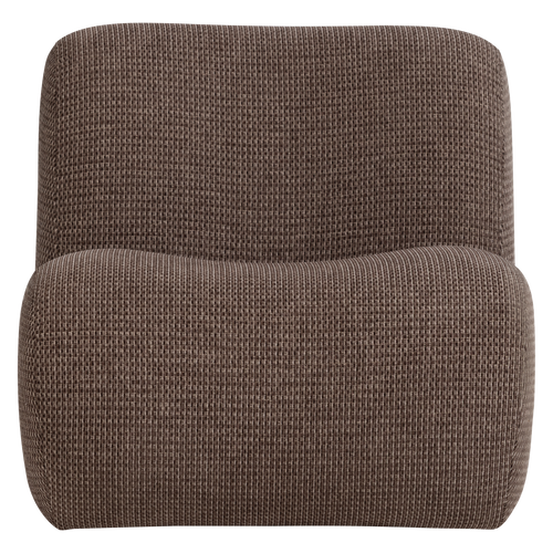 WOOOD fauteuil craquelé Nomu - Chenille - bruin - 74x76x92