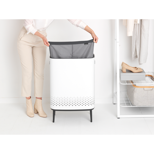 Brabantia Wasbox Bo Hi - 2x45L - white - vtwonen shop