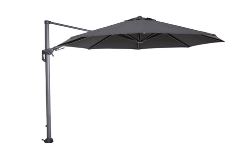 Hawaii parasol - Ø350 cm - carbon black - licht grijs - vtwonen shop