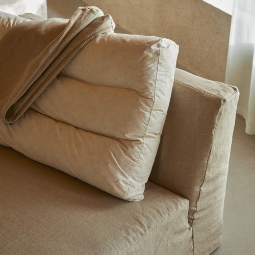 Tikamoon Modulaire fauteuil in natuurlijk linnen - Naturel - vtwonen shop