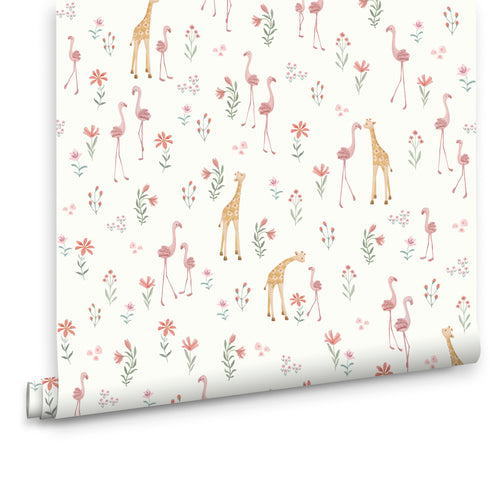 Little Dutch Vliesbehang - Blooming Safari