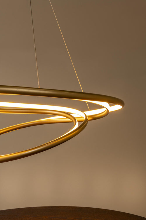 Lucide hanglamp SARDANA - Geïntegreerde LED - Mat Goud / Messing