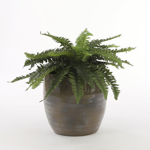 Mica Decorations Varen Kunstplant in Bloempot Stan - H40 x Ø70 cm - Groen