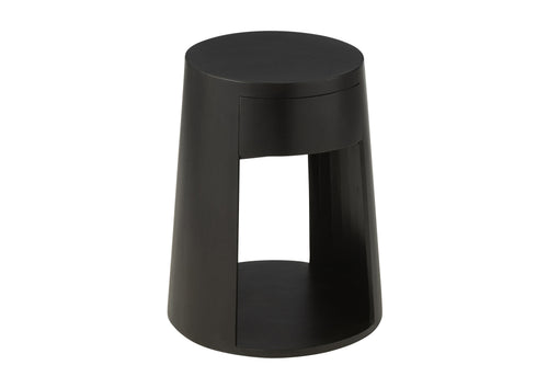 J-Line bijzettafel Drawn - hout/mdf - zwart