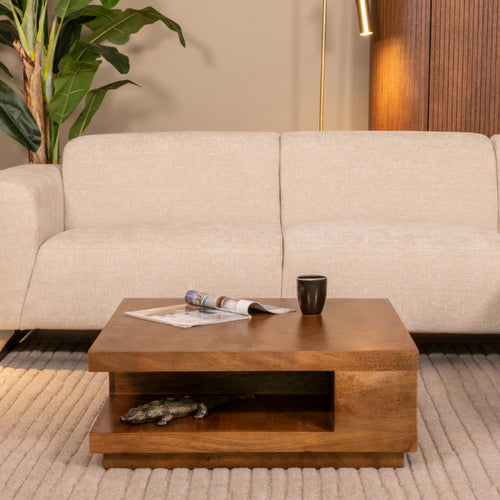 LABEL51 Salontafel Square - Naturel Mangohout - 80x80x30cm - vtwonen shop