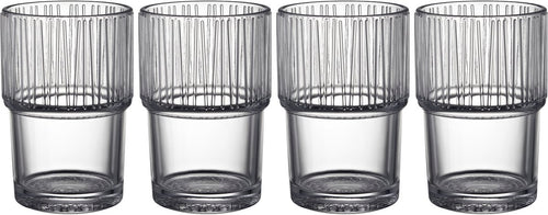 Bitz Waterglas Kusintha 280 ml - kleur Transparant - set van 4 stuks - stapelbaar - vtwonen shop