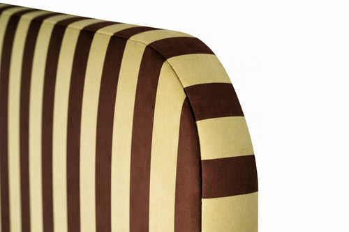 Gestoffeerd fluwelen hoofdbord met strepen 160x97cm