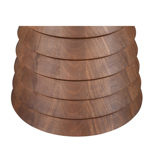 DÉJA Living Eettafel Marín - Rond Donkerbruin Mangohout - 130x130x76cm - vtwonen shop