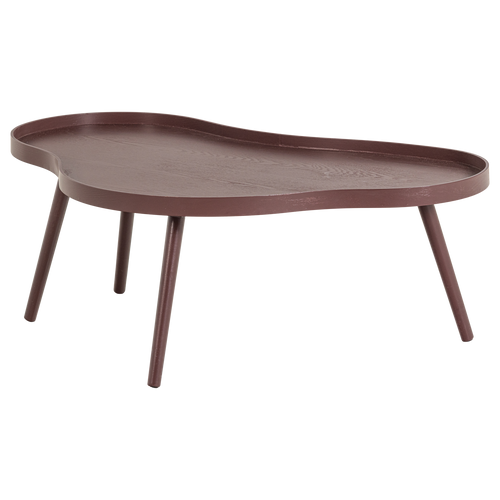WOOOD bijzettafel organisch langwerpig Mae - Hout - Bordeauxrood - 35x100x58