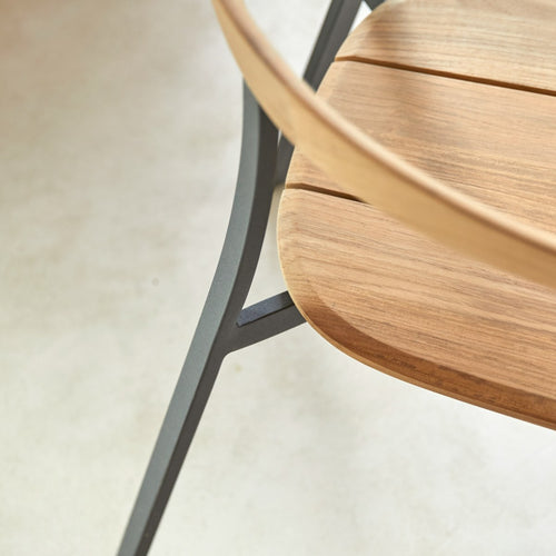 Tikamoon Arco - Stoel in massief teak en aluminium - Naturel - vtwonen shop