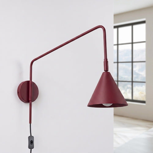 Sollux Lighting Wandlamp NOX bordeaux - 14x61x30cm
