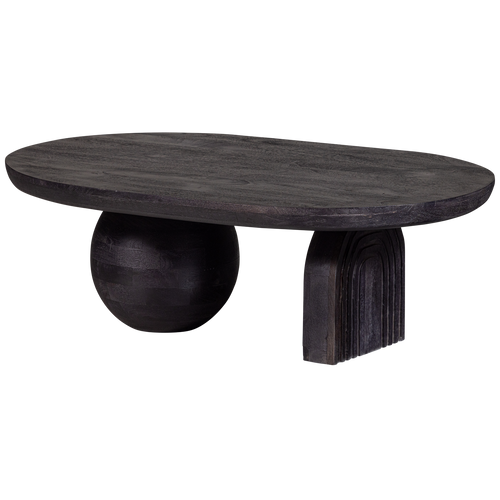 WOOOD salontafel Steppe - Mango Hout - Zwart - 38x110x72 - vtwonen shop