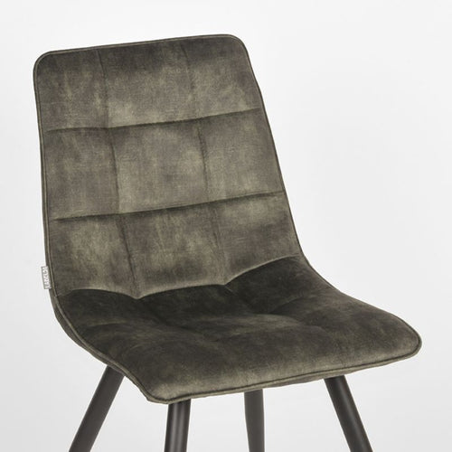 LABEL51 Eetkamerstoel Jelt - Groen Velvet - Set van 2 - vtwonen shop